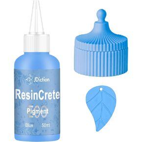 JDiction ResinCrete Pigment Black, 50ml Highly Concentrated ResinCrete Dye for DIY Jewelry Making, Vivid Color Premium Quality Easy to Use for Paint, Craft-50ml Black Color