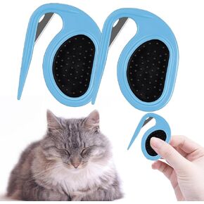2 Pcs Knotting Comb for Cats Dogs, Pet Dog Shedding Brush, Pet Grooming Supplies for Removing Tangled and Grooming Loose Knotted Hair Blue in Saudi Arabia