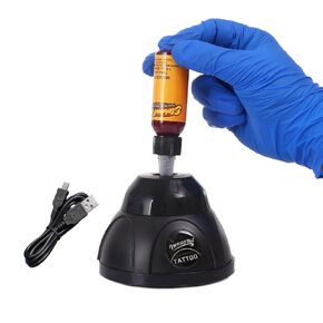 Wireless Mini Vortex Mixer, 5200RPM Tattoo Ink Mixer, Paint Pigment Nail Polish Lacquer Shaker with Auto Touch Switch & Anti-Slip Base, Mixing in 5sec, Black