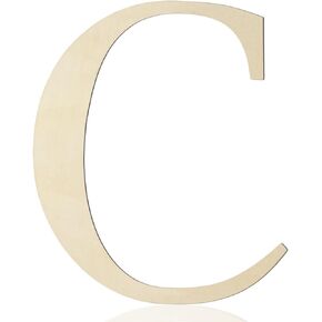 Large Wooden Letters 12 Inch Paintable Wood Letter S for Wall Decor, 1/5 Inch Thick Wooden Alphabet Letters Cutouts for DIY Crafts Project Unfinished Wood Birthday Wedding Party Home Decoration