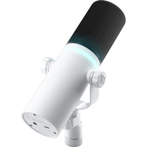 BEACN Dynamic USB Microphone for PC | Podcast and Streaming Microphone for Computer | White Gaming Mic for Streaming and Twitch | White Dynamic Microphone for Podcast (Light)