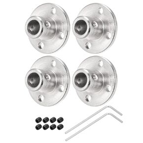 MECCANIXITY 4pcs 6mm Flange Coupling Connector, Shaft Axis Fittings for DIY RC Model Motors, with 8pcs Fastening Screw 2pcs M1.5 Hex Wrench