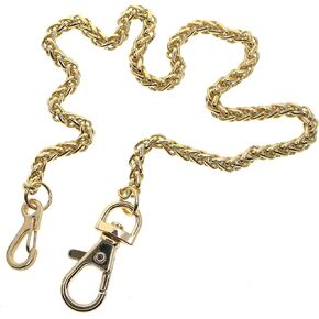 Pocket Watch Chains Albert Chain Gold Color Spiga Wheat Chain with Swivel Lobster Clasp FC78