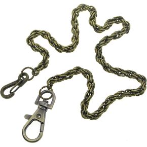 سلاسل ساعة الجيب سلسلة ألبرت سلسلة حبل برونزية مع المشبك جراد البحر دوارة FC77 in Kuwait