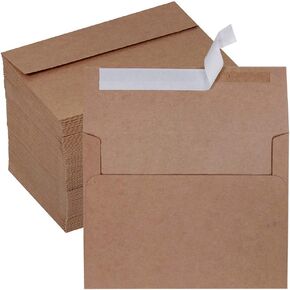 150 Pcs Bulk A2 Invitation Envelopes in Brown Kraft Peel & Press Self Seal 4 3/8 x 5 3/4 Envelopes RSVP Return Envelopes 100lbs. Paper Stock for Wedding Party Invitations Announcement Greeting Cards