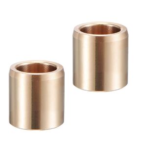 2pcs Sleeve Bearings - [ 10mm x 14mm x 10mm ] Brass Oilless Bushing for Equipment Machine Use | Gold Tone