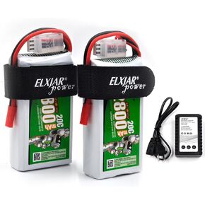 (2-Pack) 7.4V 2800mah 20C Li-Polymer Battery 2S for Radiolink RC3S RC4GS RC6GS Transmitter Reomote Controller