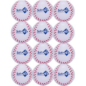 Soft Baseball/Softball Training Foam Ball (12 Pack, White)