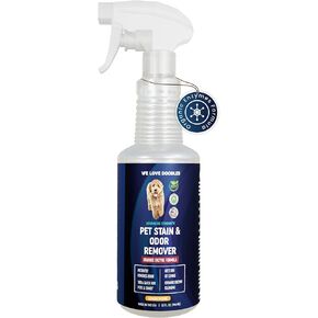 We Love Doodles Pet Stain & Odor Remover, Dog Urine Enzyme Cleaner, Organic Enzymatic Ingredients, Pee Spray Eliminator For Carpet, Made in USA, Professional-Grade Kid & Pet-Friendly, 16 oz