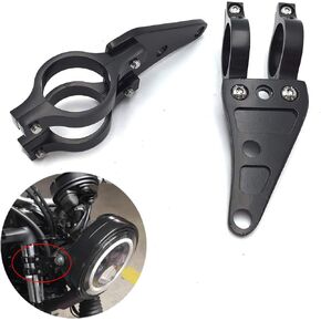 HTT Motorcycle Black 35mm Turn Signal Clamps Headlight Mount Bracket Fork Ear Chopper Cafe Racer Black for Universal CBR Kawasaki Suzuki Harley Davidson