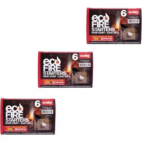 FIRE Starter Long Duration Box with 6 Units - 3.26 OZ Pack of 3