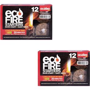 FIRE Starter Long Duration Box with 12 Units - 6.52 OZ Pack of 2