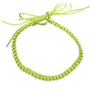 BEACH HEMP JEWELRY Lime Green Hemp Anklet Bracelet Adjustable for Women Men Teen Girls Handmade