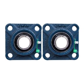 Jeremywell UCF210-32 Pillow Block Bearing (2 Pack), 2 inch Bore, 4-Bolt Flange Mounted, Solid Base, Self-Alignment, Sqaure
