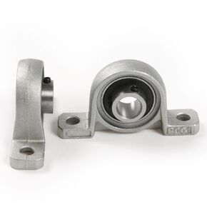 Yosoo 2 Pcs Corrosion Resistance Pillow Block Bore 8/10/12/20mm Inner Diameter Zinc Alloy Metal Ball Bearing Housing (20mm)