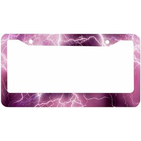 Decorative License Plate Frame Sugar Skull and Flower Car Tag Cover Aluminum Auto License Plate Holder for Men Women