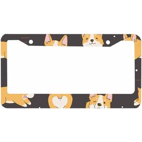 Decorative License Plate Frame Sugar Skull and Flower Car Tag Cover Aluminum Auto License Plate Holder for Men Women