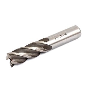 uxcell 16mmx17mmx32mmx92mm Machining Cutting Tool Helical Groove 4 Flute Straight Shank Milling Cutter End Mill