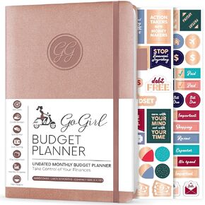 GoGirl Budget Planner – Monthly Financial Planner Organizer Budget Book. Expense Tracker Notebook Journal to Control Money, A5 (Lavender)