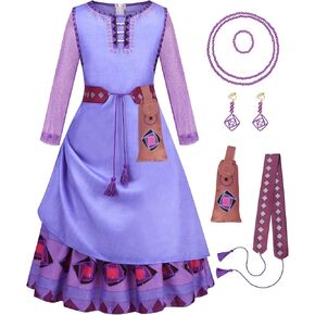 زي Wish Asha للفتيات، فستان الأميرة آشا للأطفال، زي حفلات الهالوين التنكرية وأعياد الميلاد in Kuwait