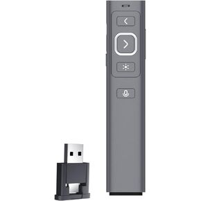 Presentation Clicker, DOSMONO Wireless USB Powerpoint Clicker, Synchronised Speech Captions Available, Office Presentation Remote Compatible with Win10