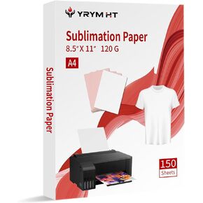 ورق تصعيد YRYM مقاس 8.5 × 11 بوصة، 150 ورقة ورق تصعيد حراري للتي شيرت والهدايا الفريدة in Kuwait
