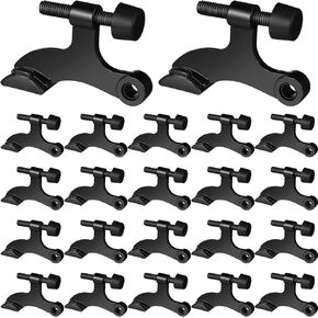 Chumia 48 Pieces Hinge Pin Door Stops Satin Brushed Door Stopper Adjustable Heavy Duty Hinge Wall Protector with Rubber Bumper Tips (Silver)