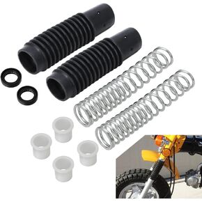 Motoparty Front Fork Rebuild Kit for Honda CT70 Trail70 1972-1979 CL70 SS50 All Model Great Replacement for Fork Boot and Spring Seal Nylon Cover Rebuild Kit
