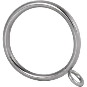 Metal Curtain Rings - 1.5"" Inner Diameter, 4mm Thickness, Fit for 1.2"" and Below Diameter Curtain Rods (Satin Nickel-48Pcs)