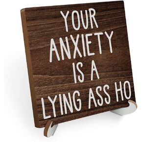 Funny Office Supplies Desk Decor Office Desk Accessories Excel Office Cubicle Decor Cute Humor Wood Sign Rustic Office Essentials for Women HR Boss Coworker Friend Home Team Work Table Shelf in Kuwait