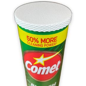 Flexible Reusable Lid compatible with Comet Cleanser | Fits snugly on powder cleanser can | Cover for cans like Comet cleaner cans (White)