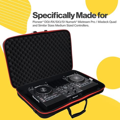 حقيبة خفيفة الوزن ذات هيكل صلب متوافقة مع وحدات تحكم DJ Pioneer DDJ-RX SX3 وS1 وNumark Mixstream Pro وأجهزة تحكم DJ ذات الحجم المماثل in Kuwait