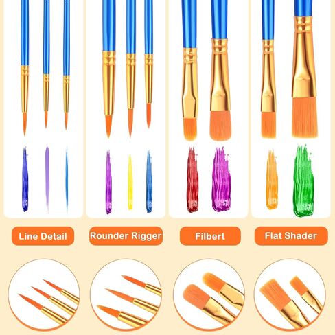 ESRICH 100PCS Paint Brushes, Paint Brush for Acrylic Painting in Saudi Arabia