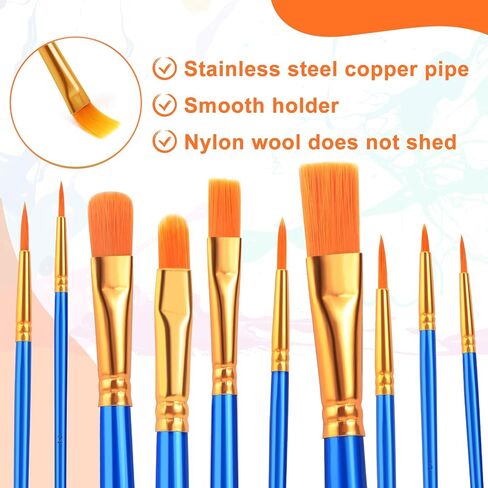 ESRICH 100PCS Paint Brushes, Paint Brush for Acrylic Painting in Saudi Arabia