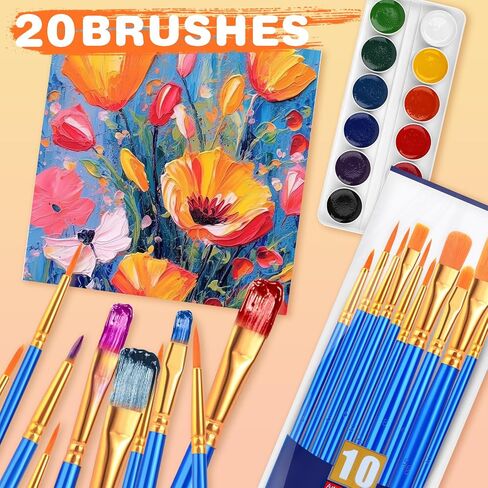 ESRICH 100PCS Paint Brushes, Paint Brush for Acrylic Painting in Saudi Arabia
