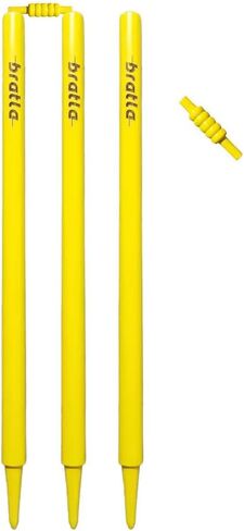 Cricket wickets with bails - Cricket Stumps Made of Wood, Set of 3 Stumps for Cricket with 2 bails, T20 Cricket Wicket, Cricket Stumps in Saudi Arabia