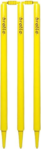 Cricket wickets with bails - Cricket Stumps Made of Wood, Set of 3 Stumps for Cricket with 2 bails, T20 Cricket Wicket, Cricket Stumps in Saudi Arabia