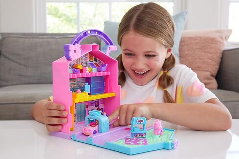 Polly Pocket Pollyville Fresh Market Dolls & Playset, Food Toy with 2 Micro Dolls, 12 Accessories Include Toy Car & Pet in Saudi Arabia