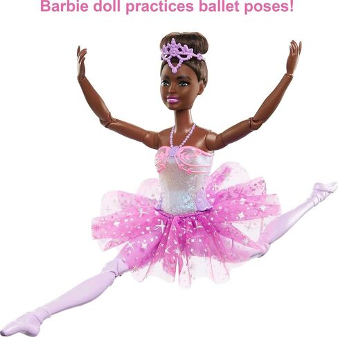 Barbie Dreamtopia Twinkle Lights Ballerina Doll with Blonde Hair & Light-Up Feature Wearing Royal Headband & Pink Tutu in Saudi Arabia