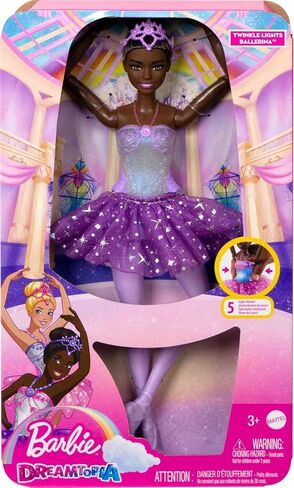 Barbie Dreamtopia Twinkle Lights Ballerina Doll with Blonde Hair & Light-Up Feature Wearing Royal Headband & Pink Tutu in Saudi Arabia
