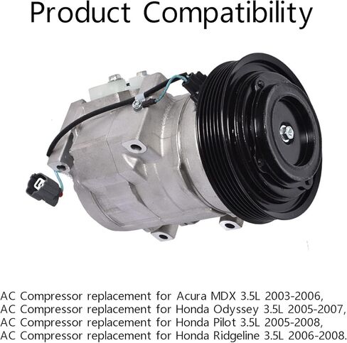 استبدال ضاغط التيار المتردد لـ Acura MDX 3.5L 2003-2006 لاستبدال Honda Odyssey Pilot Ridgeline 3.5L 2005-2008 CO 10736C 97307 IG307 in Saudi Arabia