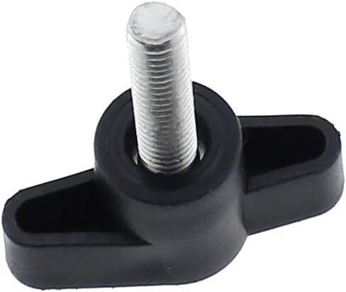 4PCS 304 Stainless Steel Z Type Handle M6 Thumb Screw Plastic Head Mechanical Handle Bolt T-Shaped Wing Adjustable Knob Thumb Screw Thread Length: 20mm/0.75inch (Black) in Saudi Arabia