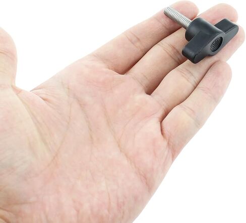 4PCS 304 Stainless Steel Z Type Handle M6 Thumb Screw Plastic Head Mechanical Handle Bolt T-Shaped Wing Adjustable Knob Thumb Screw Thread Length: 20mm/0.75inch (Black) in Saudi Arabia