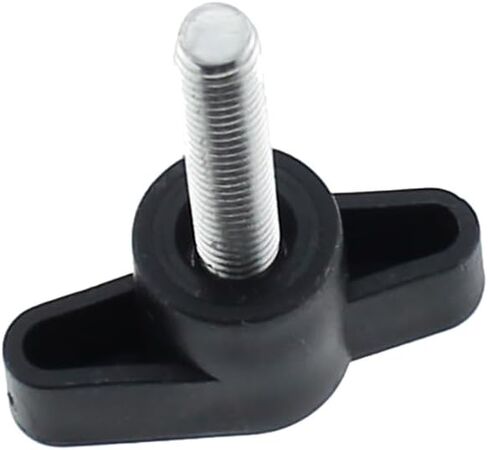 4PCS 304 Stainless Steel Z Type Handle M6 Thumb Screw Plastic Head Mechanical Handle Bolt T-Shaped Wing Adjustable Knob Thumb Screw Thread Length: 20mm/0.75inch (Black) in Saudi Arabia