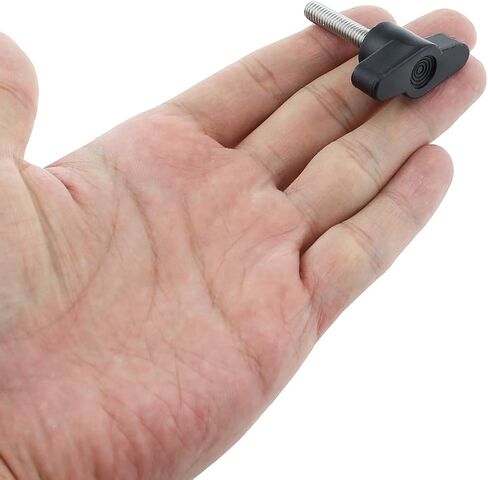 4PCS 304 Stainless Steel Z Type Handle M6 Thumb Screw Plastic Head Mechanical Handle Bolt T-Shaped Wing Adjustable Knob Thumb Screw Thread Length: 20mm/0.75inch (Black) in Saudi Arabia