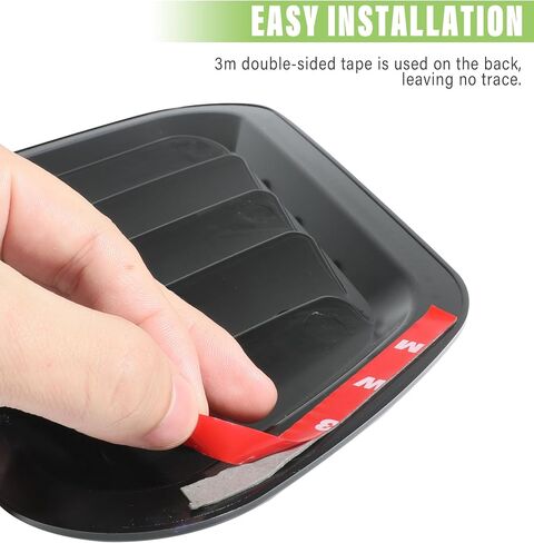 2PCS Car Bonnet Vents,Automotive Exterior Accessories,Car Sticker Car Exterior Decorative Air Flow Intake Bonnet Vent Hood Cover,Car Accessories Universal Hood Air Vents (Black) in Saudi Arabia