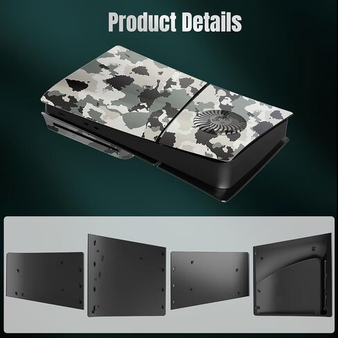 Slim Disc Edition Cover Plates with Cooling Vents for New PS5 Slim Console, Shell Panels for Playstation 5 Slim Accessories Protective Replacement Faceplate (Starlight Blue) in Kuwait