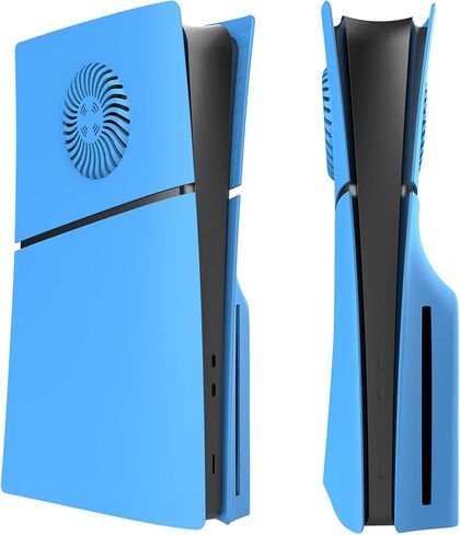 Slim Disc Edition Cover Plates with Cooling Vents for New PS5 Slim Console, Shell Panels for Playstation 5 Slim Accessories Protective Replacement Faceplate (Starlight Blue) in Kuwait