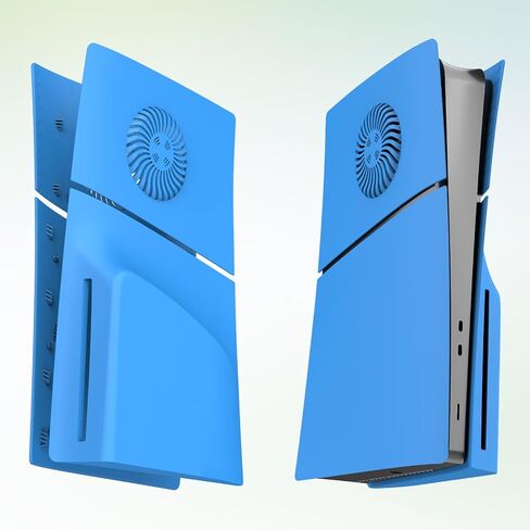 Slim Disc Edition Cover Plates with Cooling Vents for New PS5 Slim Console, Shell Panels for Playstation 5 Slim Accessories Protective Replacement Faceplate (Starlight Blue) in Kuwait