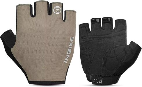INBIKE Cycling Gloves for Men Women, Shock-Absorbing Pad Half Finger Road Bike Gloves, Breathable Biking Gloves, Anti-Slip Fingerless Bicycle Gloves in Saudi Arabia